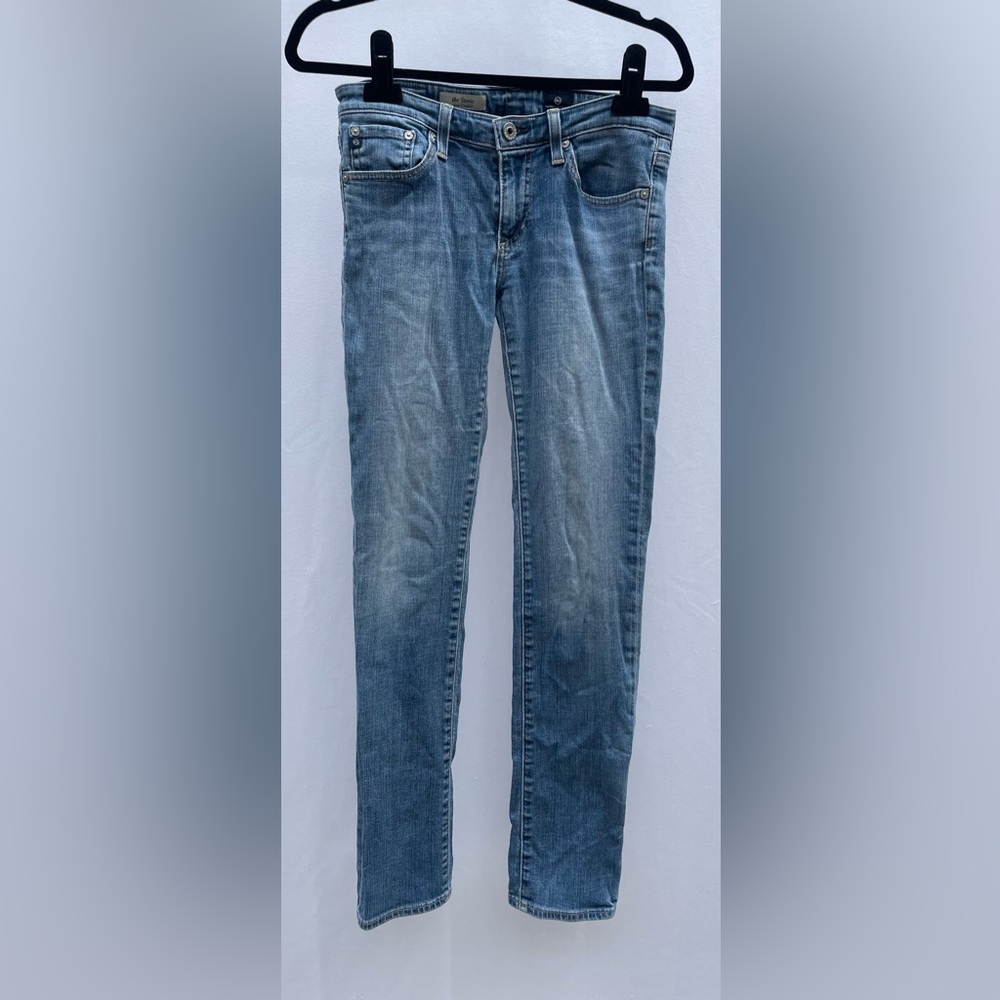 AG light wash “The Stevie” slim straight jeans